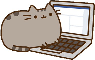 Animierte Katze am PC